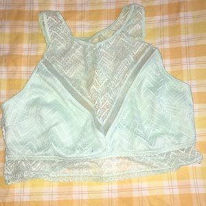 mint green bralette